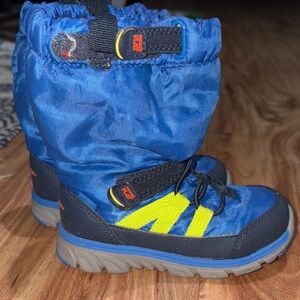 Stride Rite Blue and Yellow Kids Snow Boots